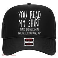 Enough Social Interaction Funny Hat thumb 0