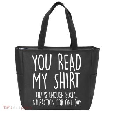 Enough Social Interaction Funny Tote Bag