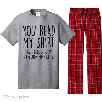 Enough Social Interaction Funny Pajama Set