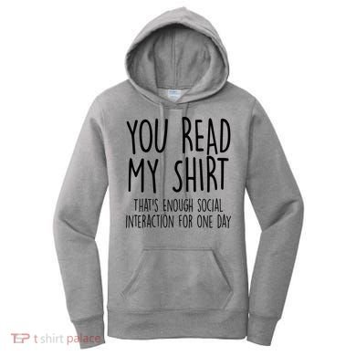 Enough Social Interaction Funny Women's Hoodie