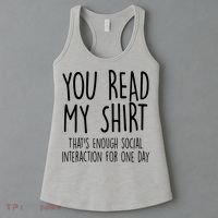Enough Social Interaction Funny Women's Tank Top thumb 3