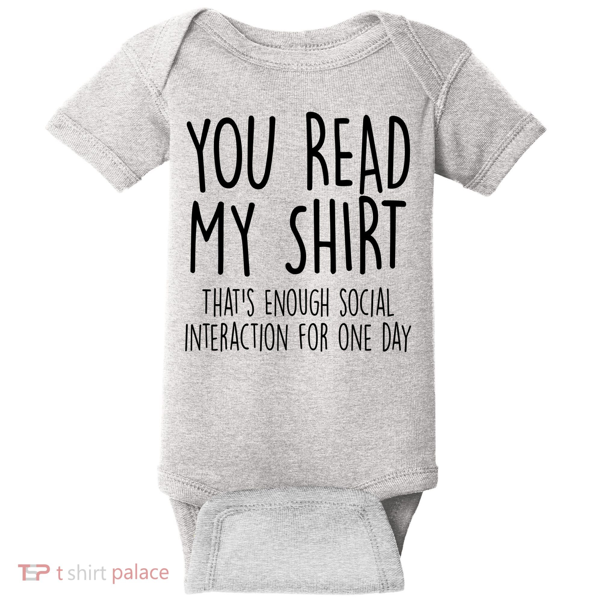 Enough Social Interaction Funny Baby Bodysuit