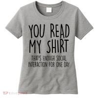 Enough Social Interaction Funny Women's T-Shirt thumb 0