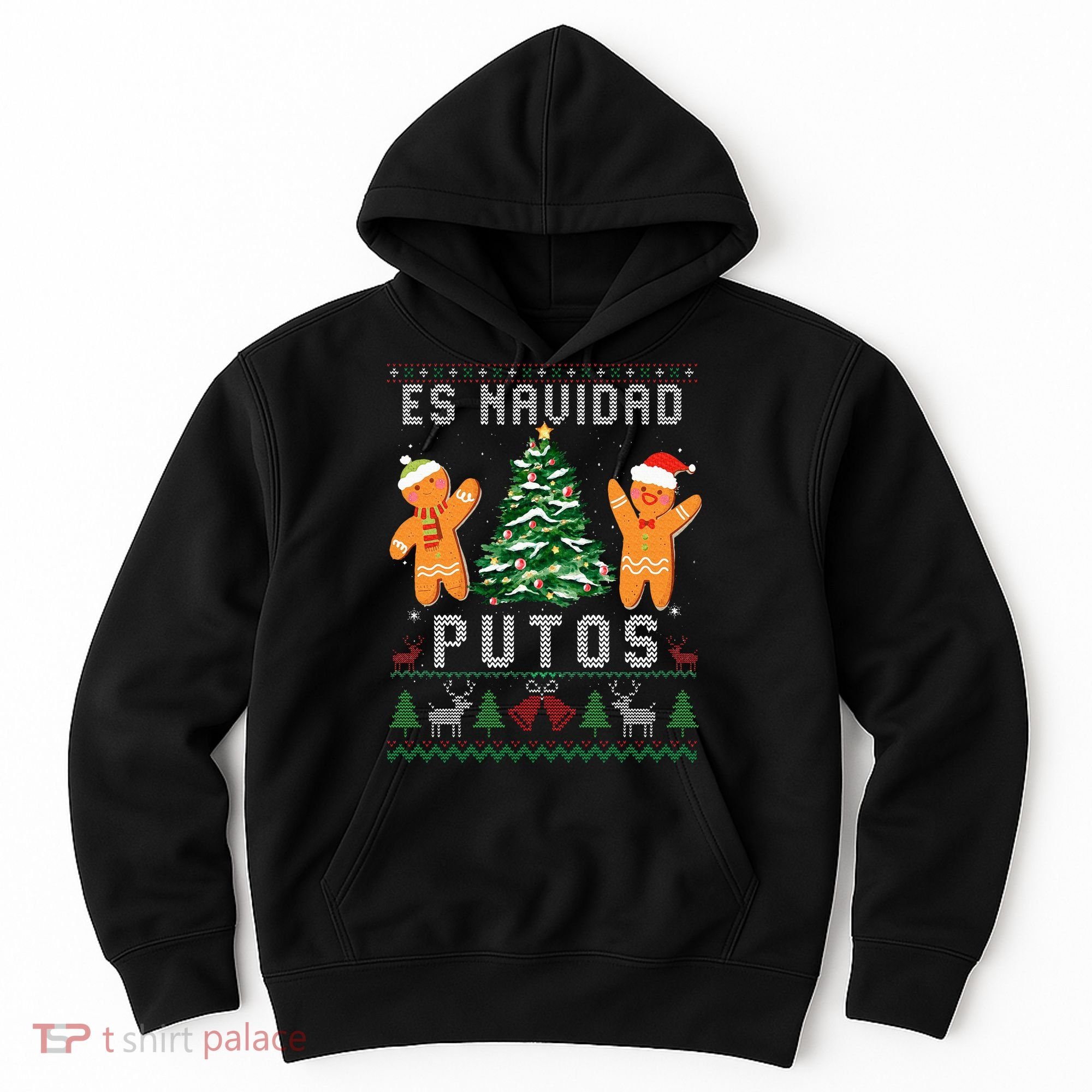 Es Navidad Putos Ugly Christmas Sweater Latino Feliz Navidad Hoodie