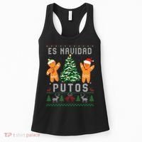 Es Navidad Putos Ugly Christmas Sweater Latino Feliz Navidad Women's Tank Top thumb 0