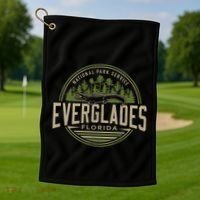 Everglades National Park Florida Gift Golf Towel thumb 1