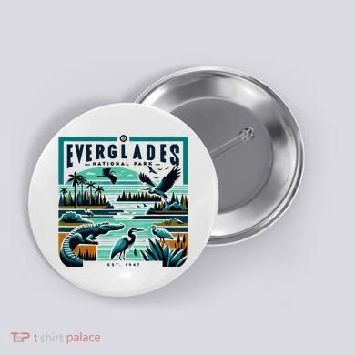 Everglades National Park Florida Modern Button
