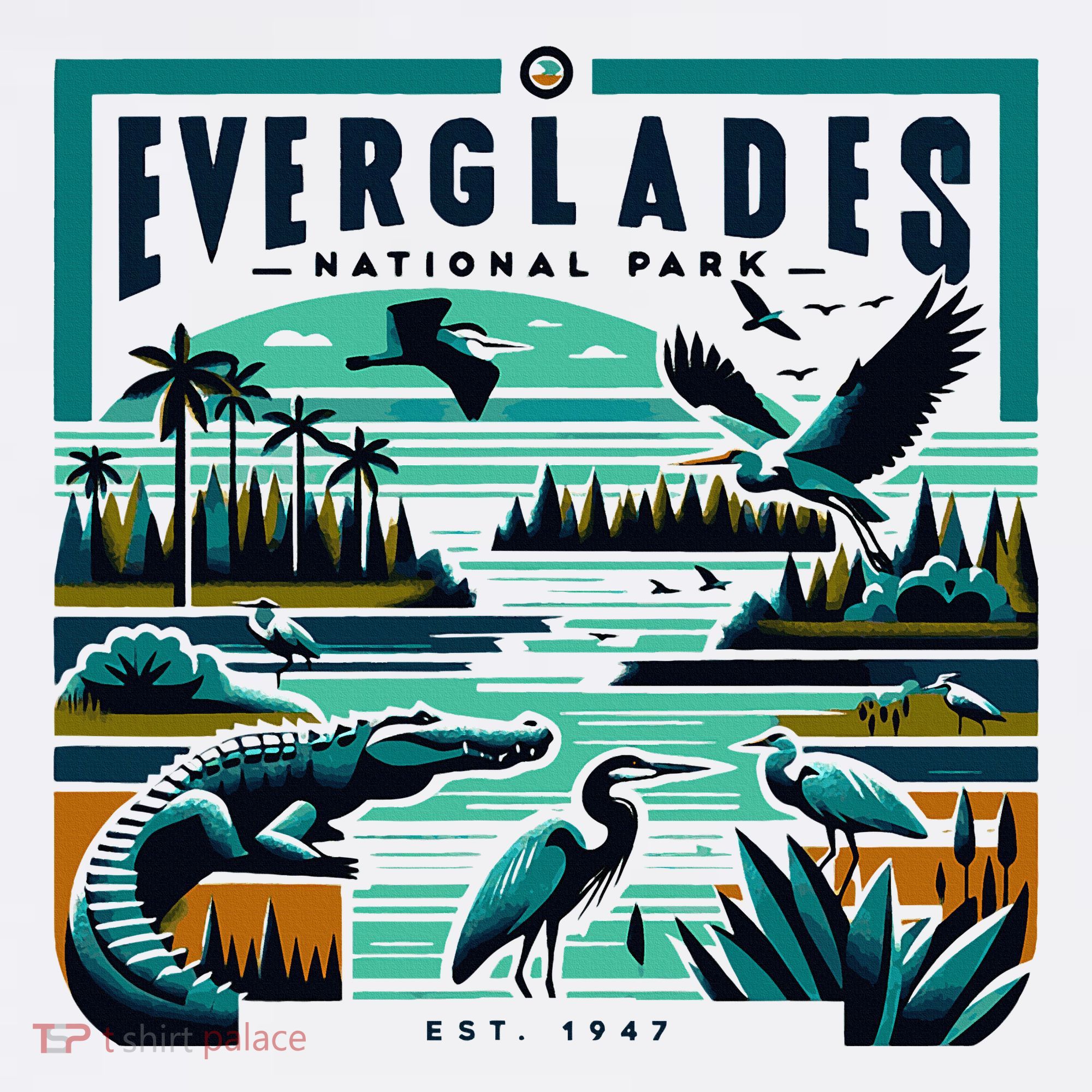 Everglades National Park Florida Modern Baby Bodysuit