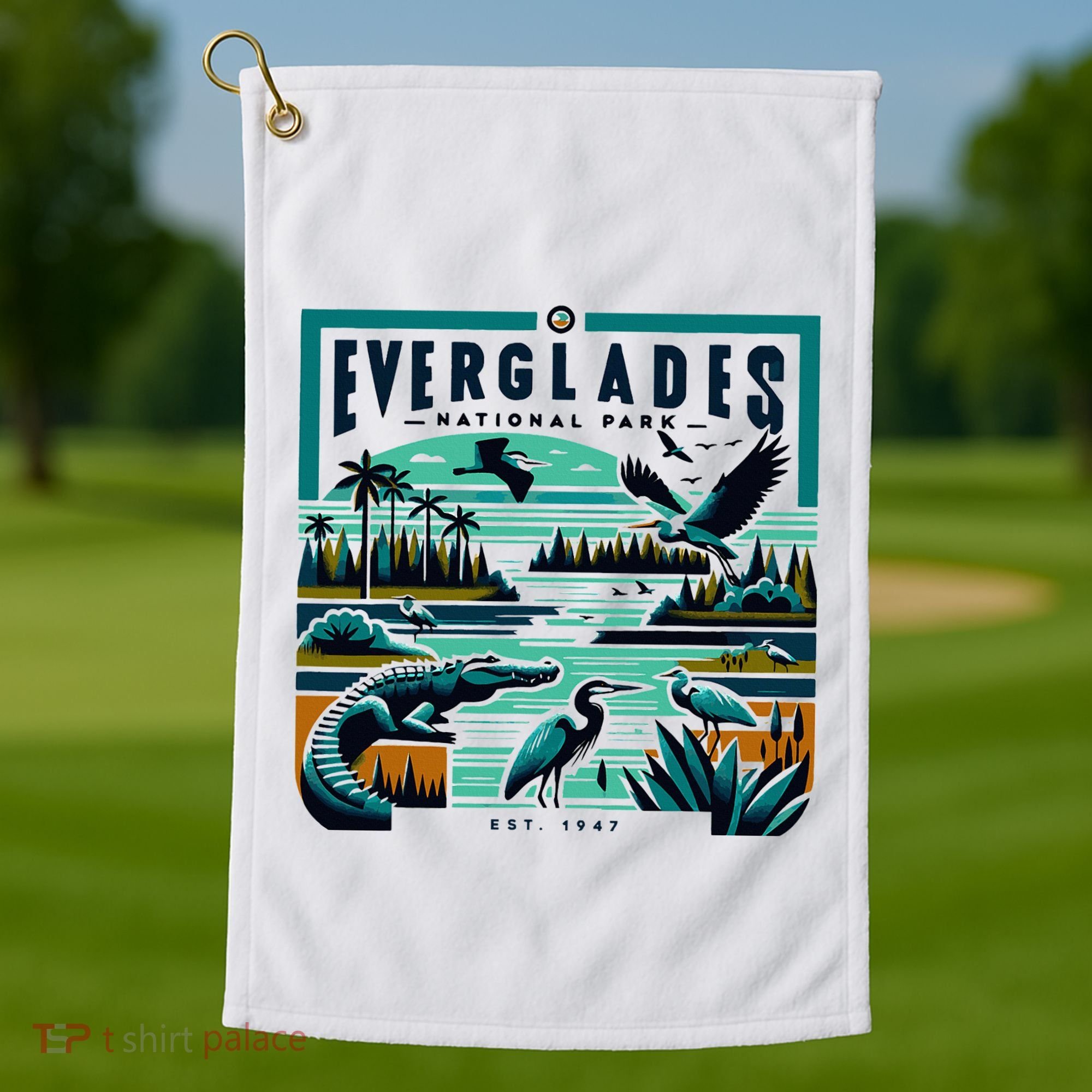 Everglades National Park Florida Modern Golf Towel