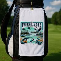 Everglades National Park Florida Modern Golf Towel thumb 2