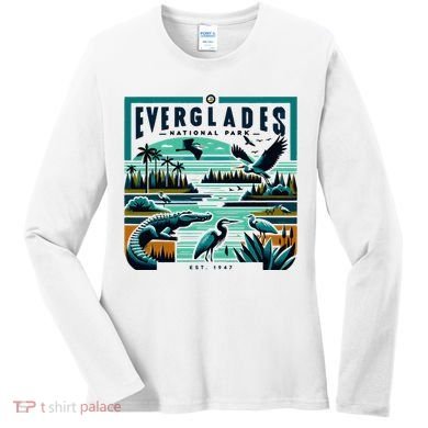 Everglades National Park Florida Modern Women's Long Sleeve Shirt