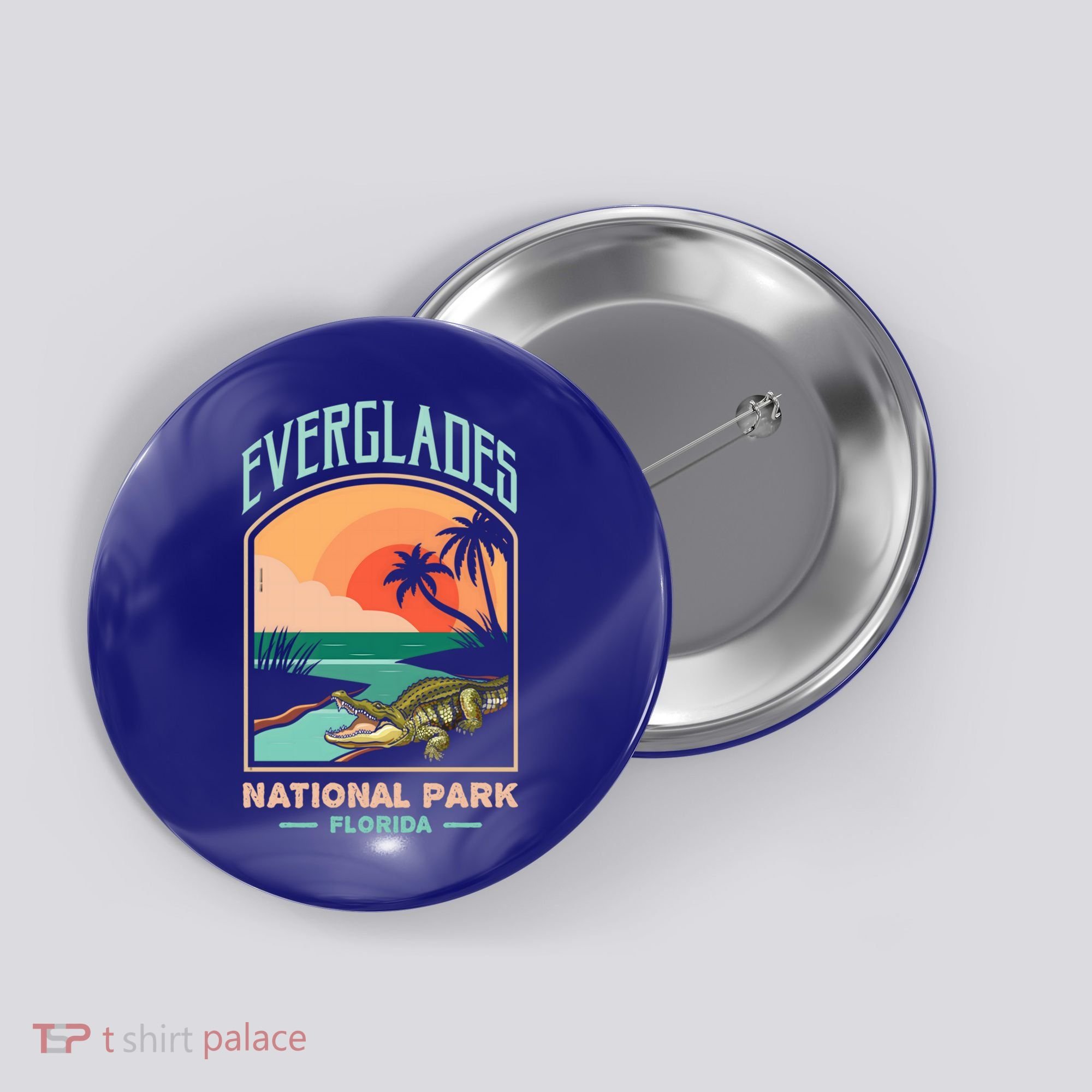 Everglades National Park Us Crocodile Florida Alligators Gift Button