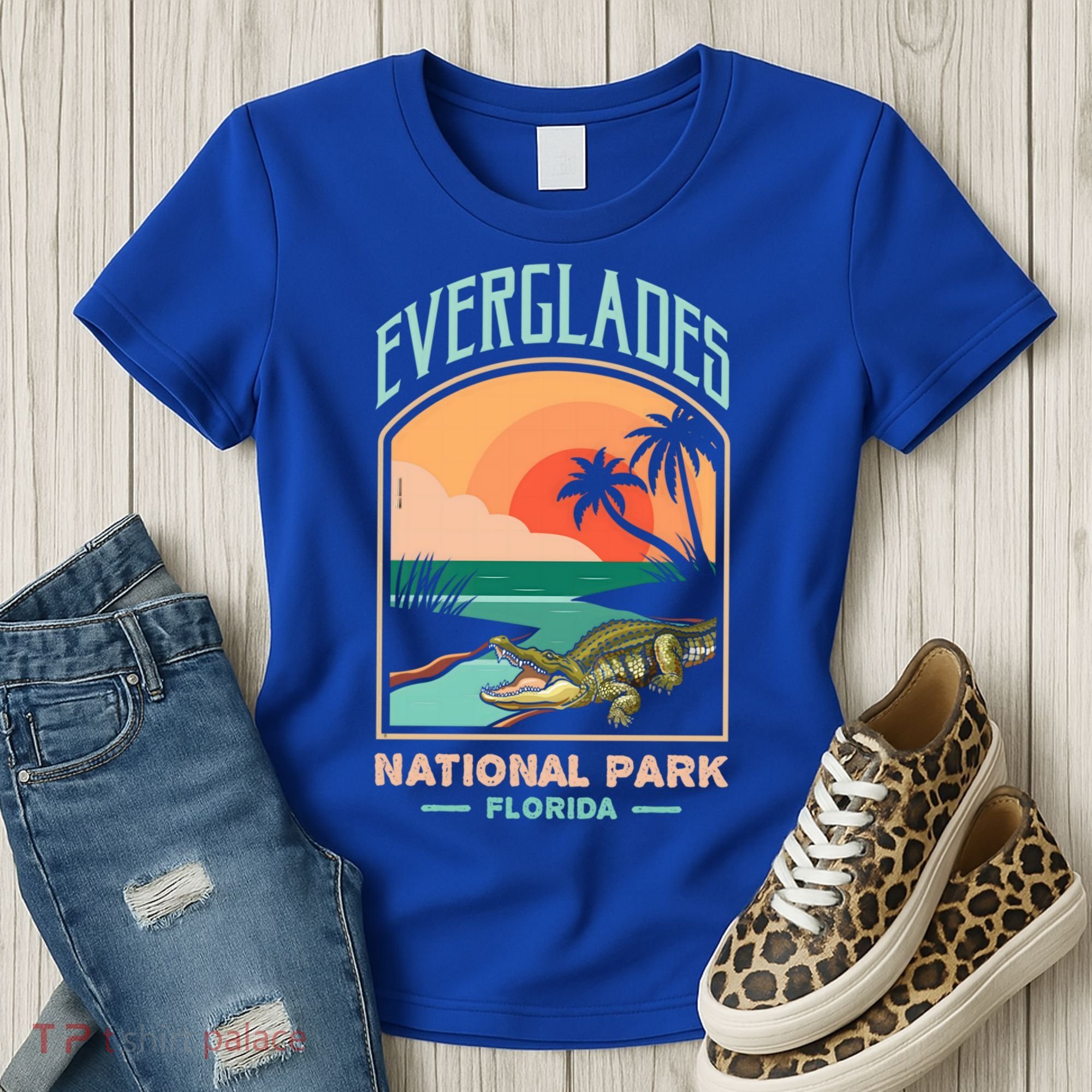 Everglades National Park Us Crocodile Florida Alligators Gift Women's T-Shirt