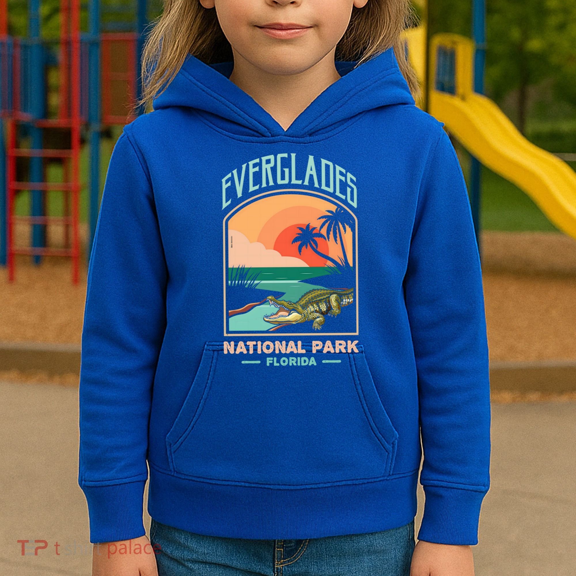 Everglades National Park Us Crocodile Florida Alligators Gift Kids Hoodie