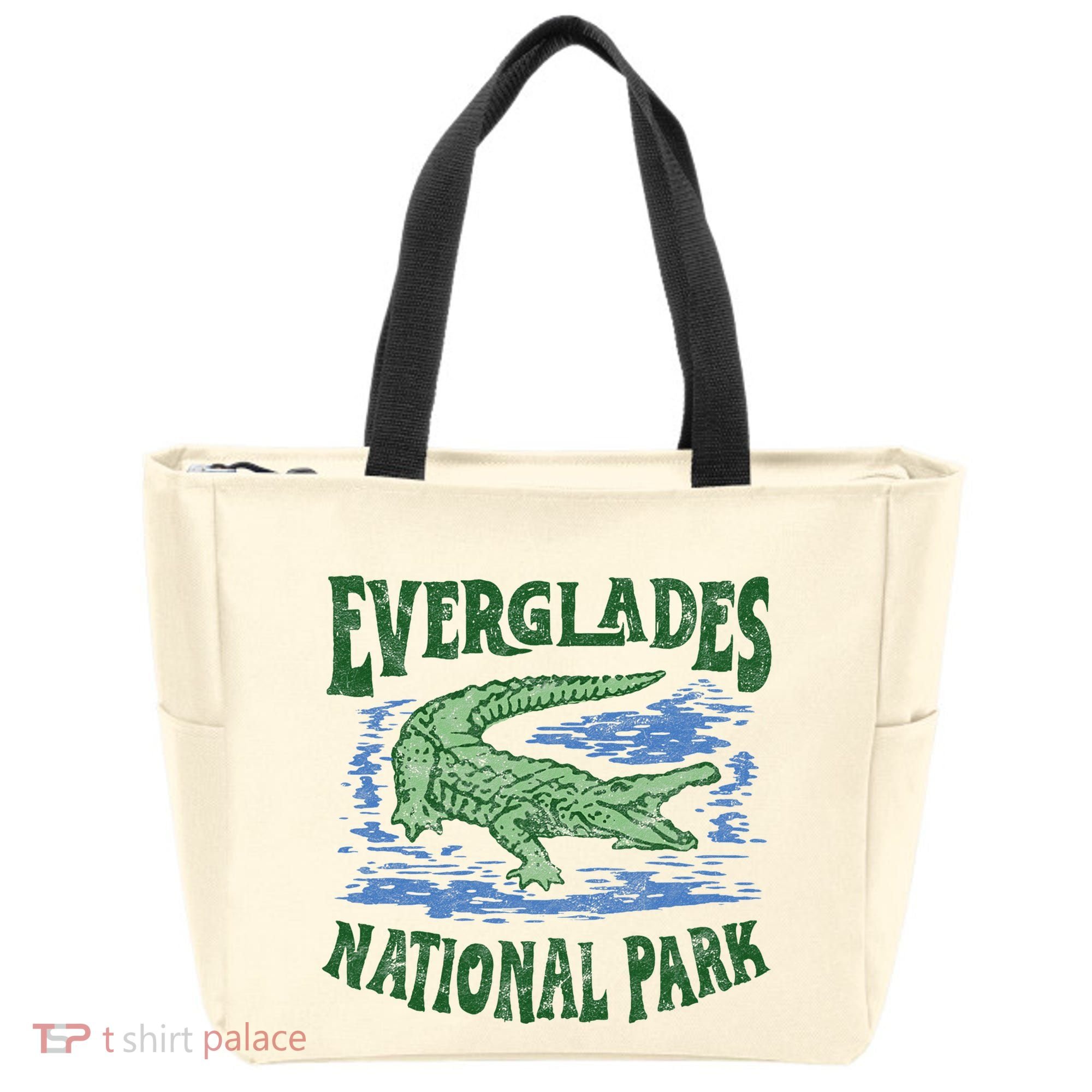 Everglades National Park Florida Retro Alligator Tote Bag