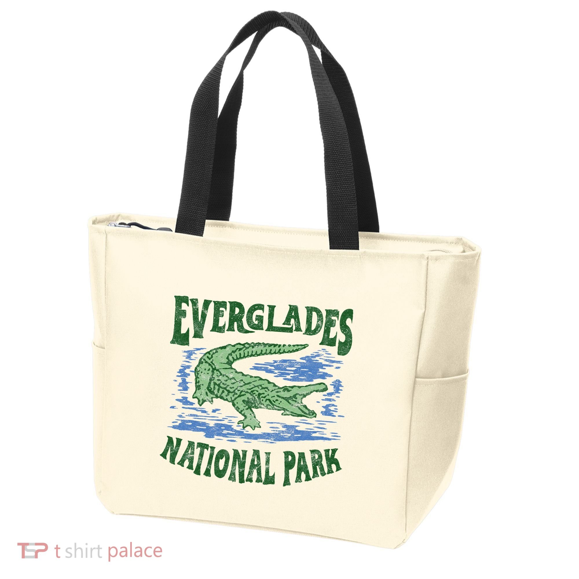 Everglades National Park Florida Retro Alligator Tote Bag