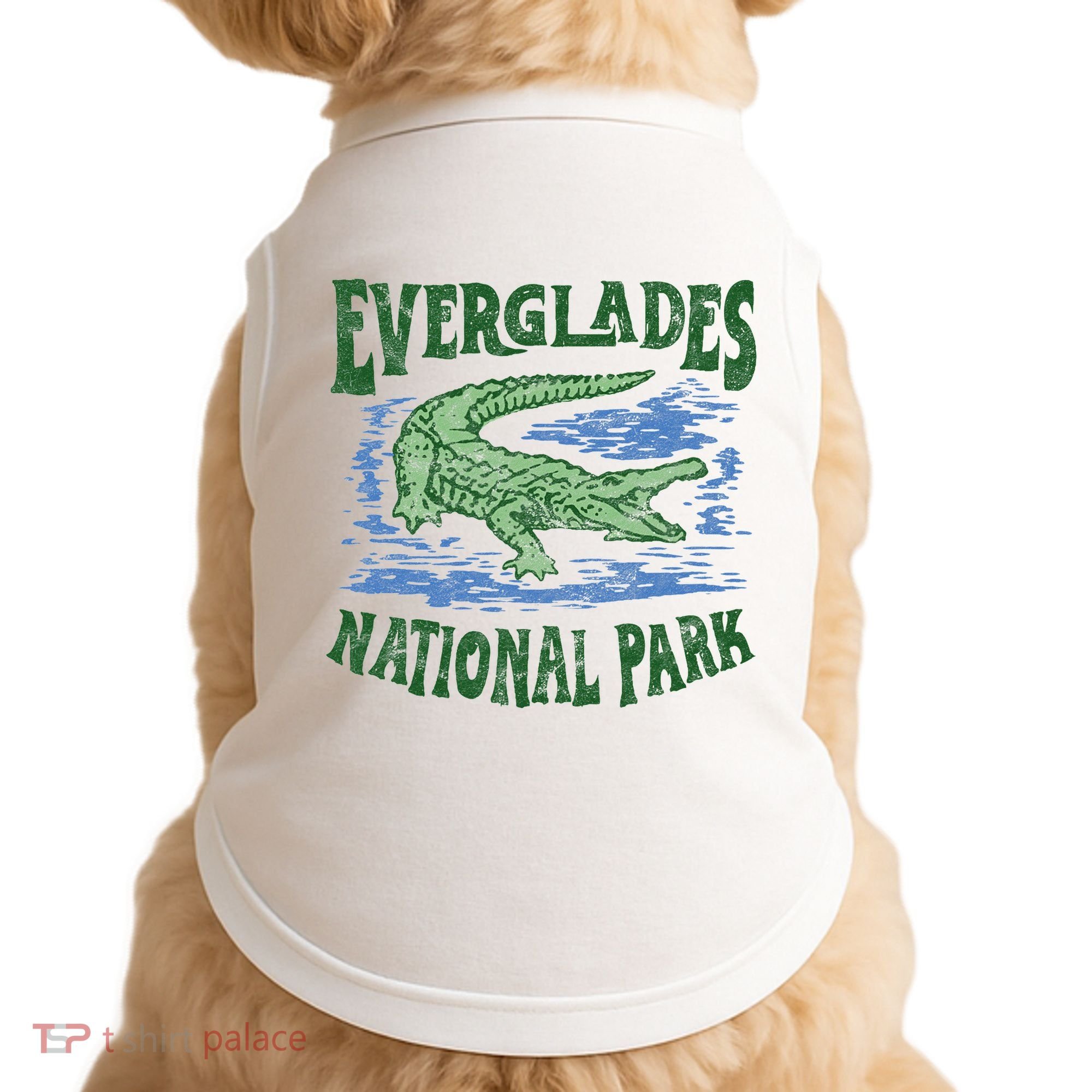 Everglades National Park Florida Retro Alligator Doggie Tank