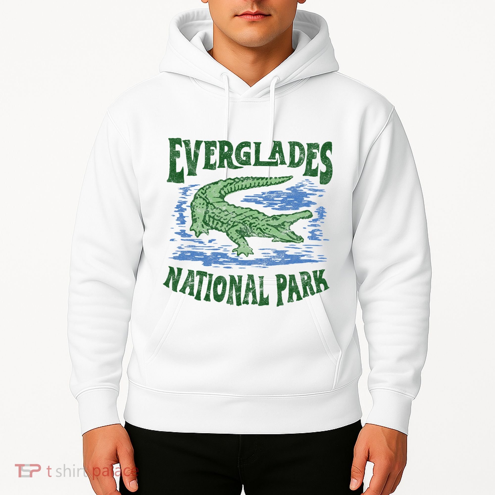 Everglades National Park Florida Retro Alligator Hoodie