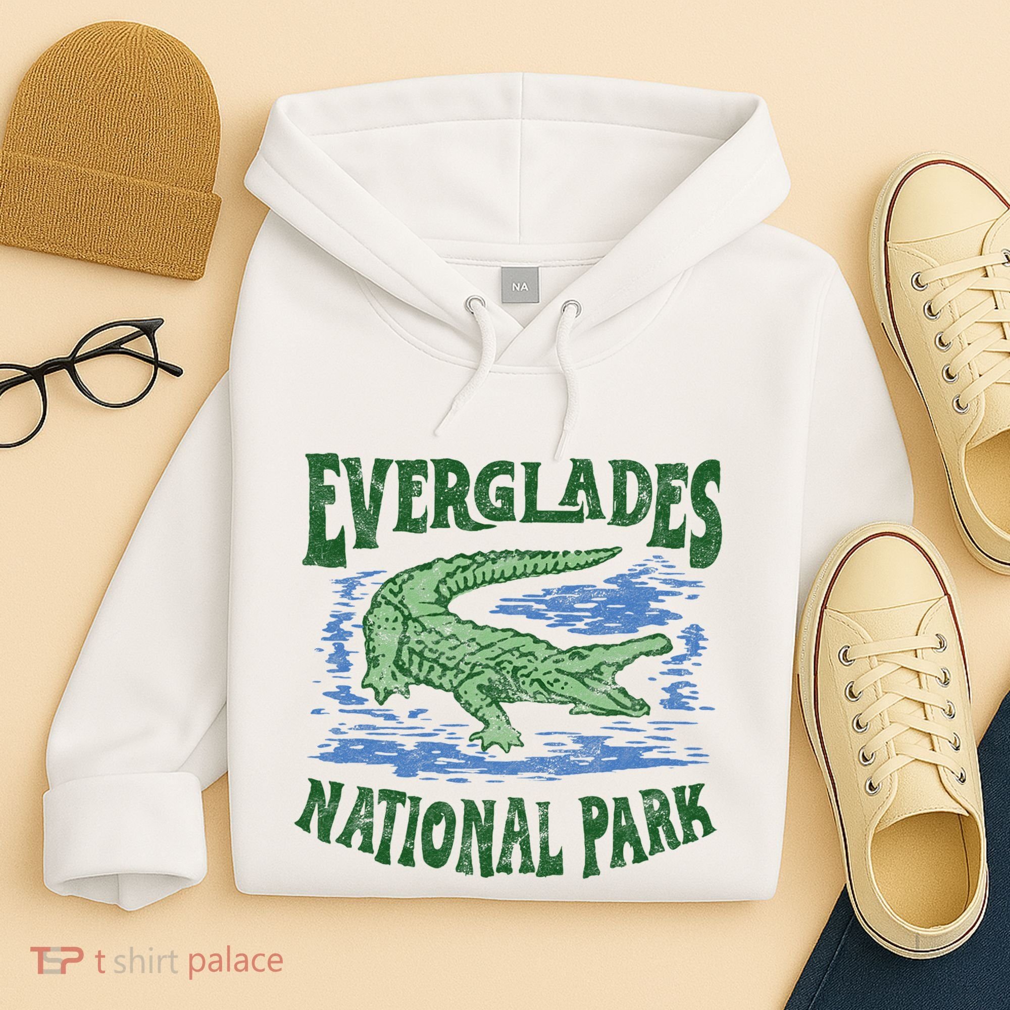 Everglades National Park Florida Retro Alligator Hoodie