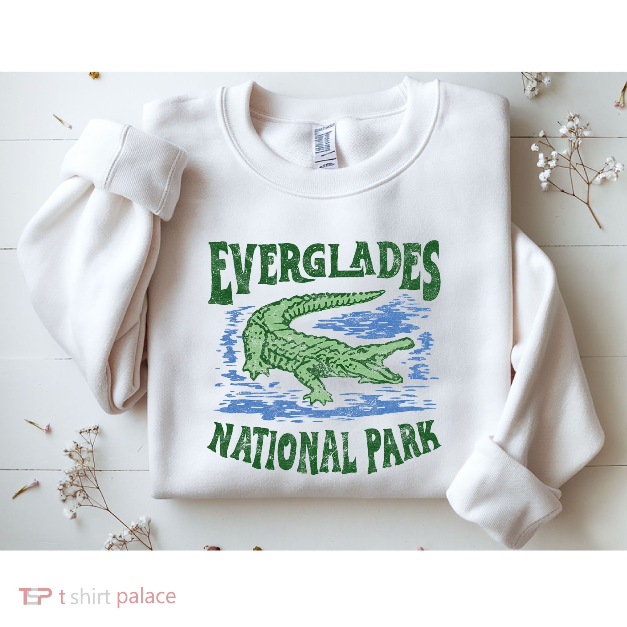 Everglades National Park Florida Retro Alligator Sweatshirt