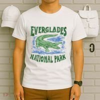 Everglades National Park Florida Retro Alligator T-Shirt thumb 6