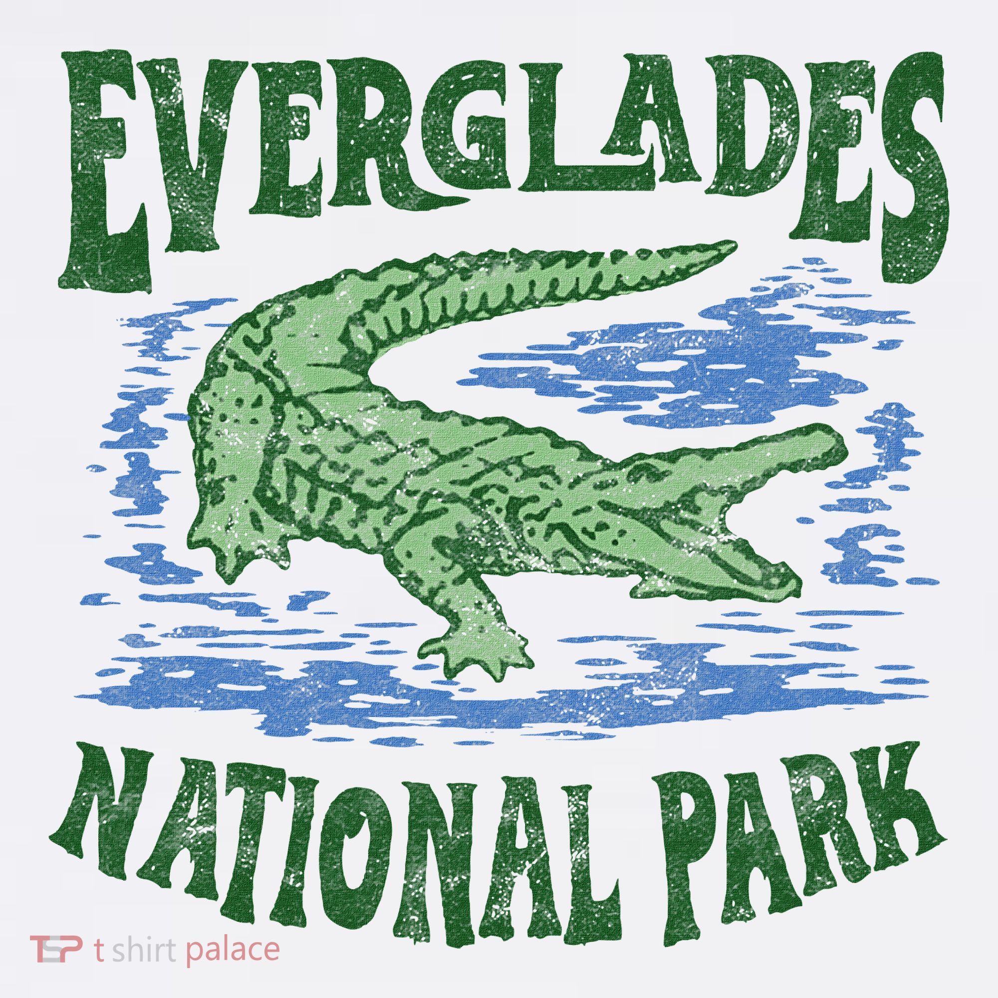 Everglades National Park Florida Retro Alligator T-Shirt