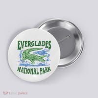 Everglades National Park Florida Retro Alligator Button thumb 0