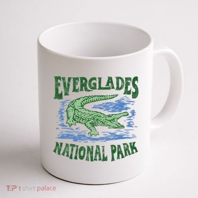 Everglades National Park Florida Retro Alligator Coffee Mug back