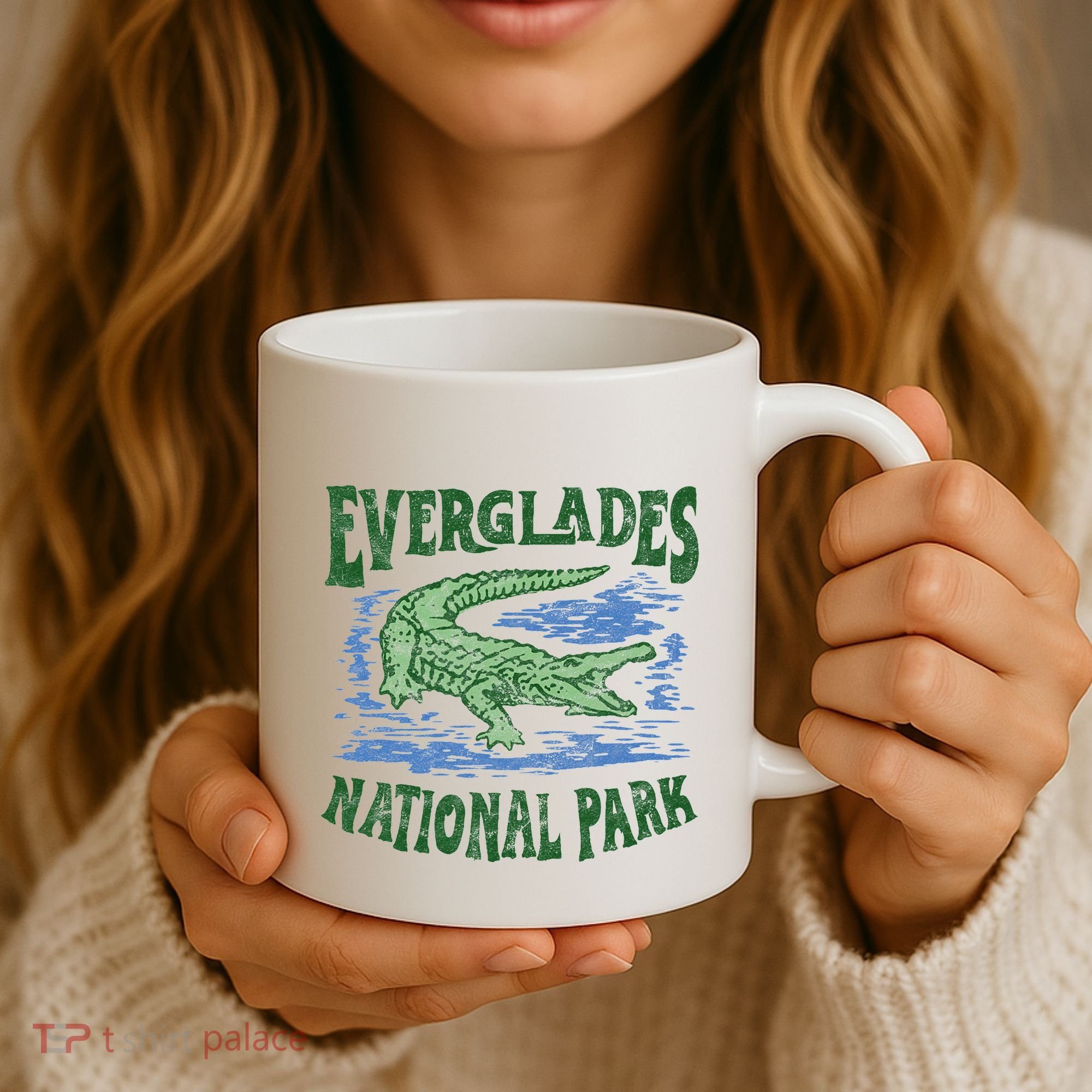 Everglades National Park Florida Retro Alligator Coffee Mug