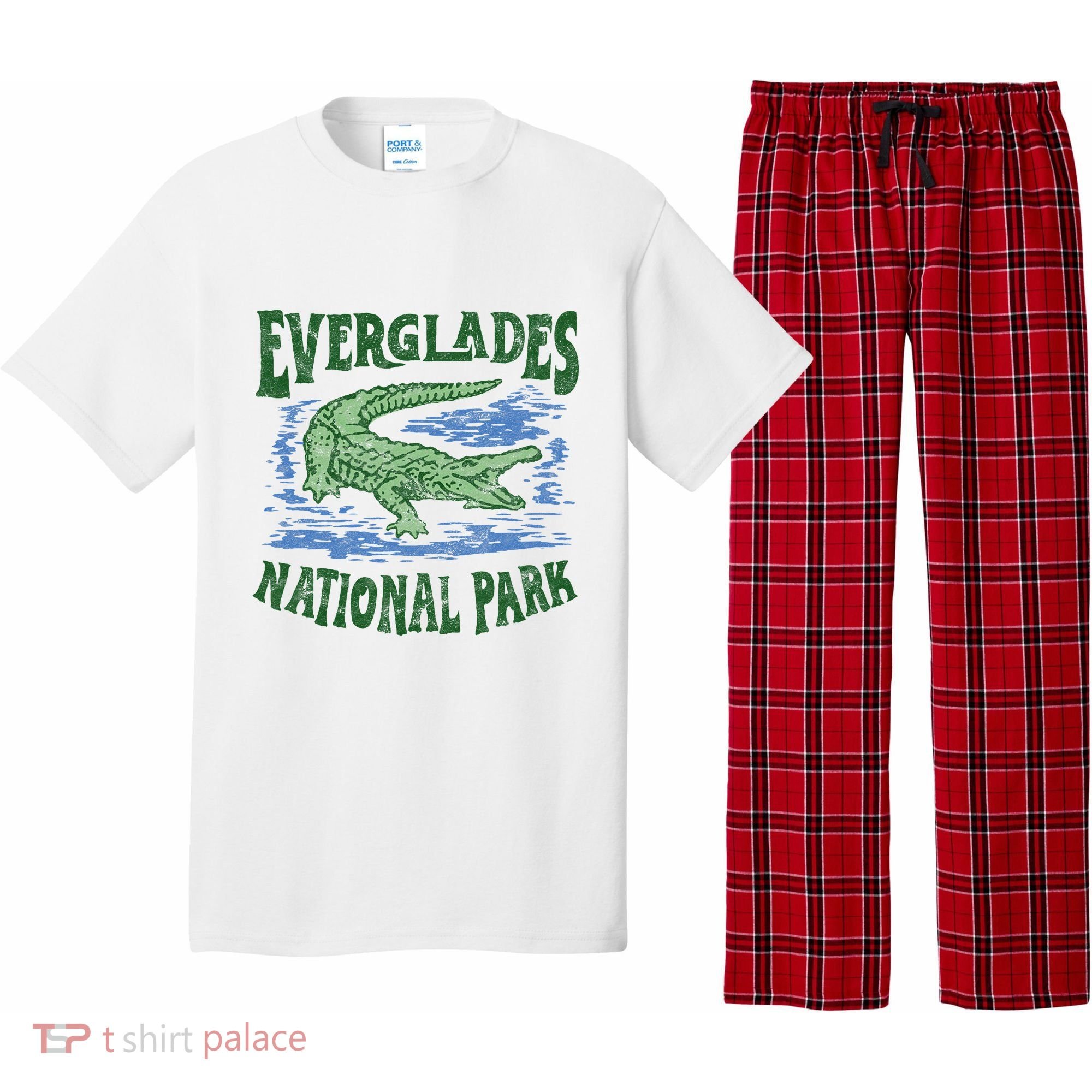 Everglades National Park Florida Retro Alligator Pajama Set
