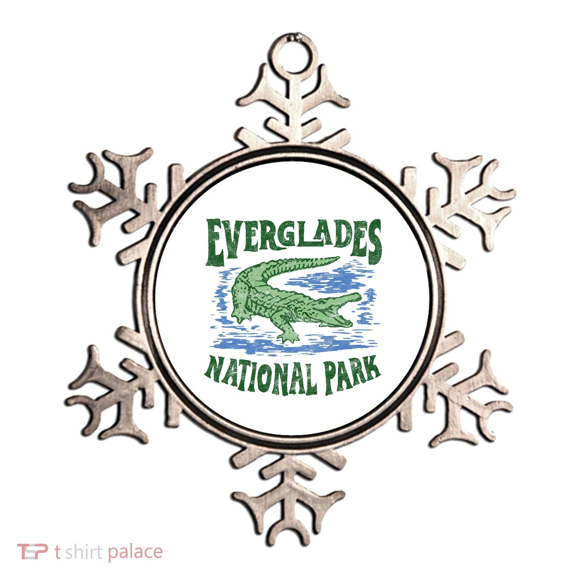 Everglades National Park Florida Retro Alligator Ornament