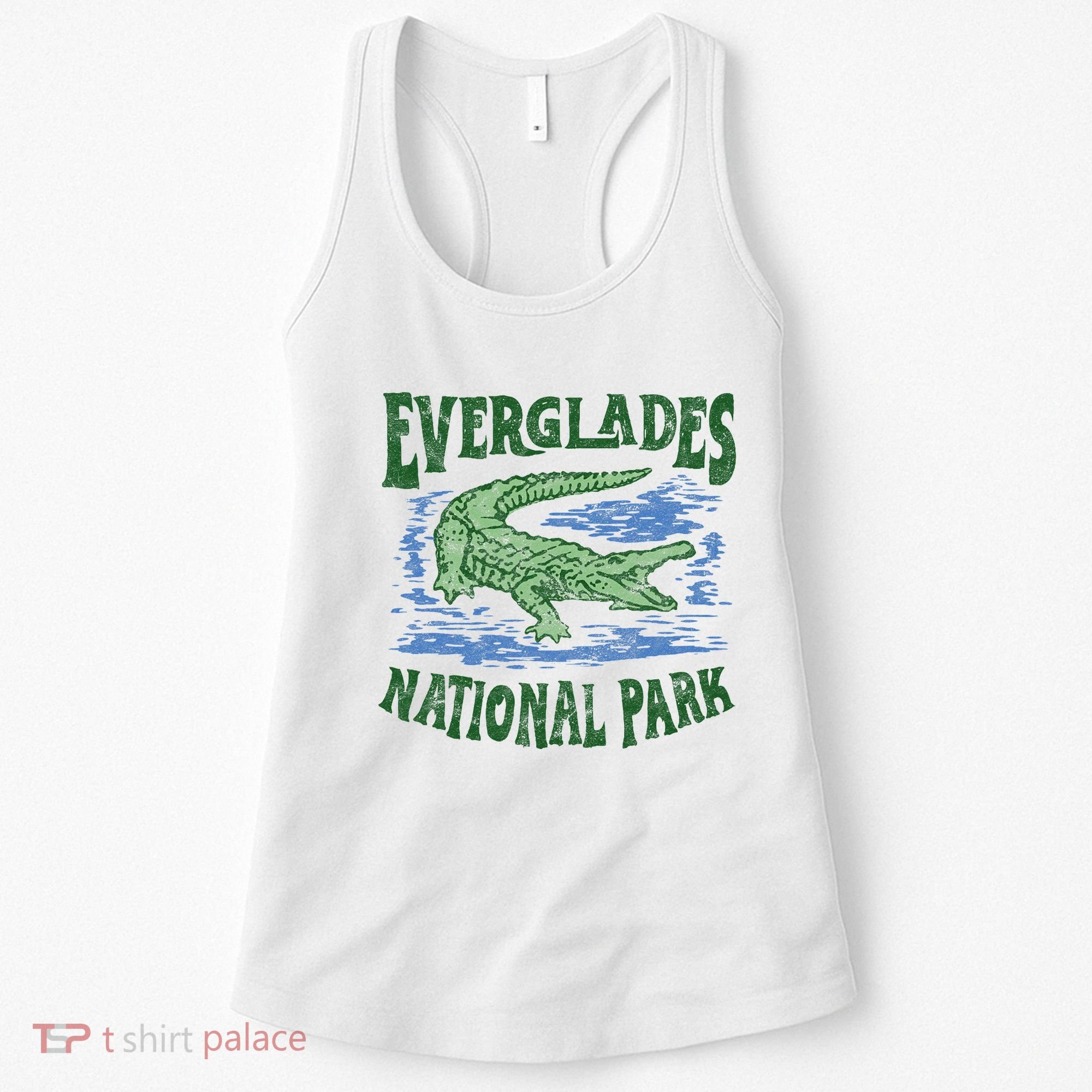 Everglades National Park Florida Retro Alligator Women's Tank Top