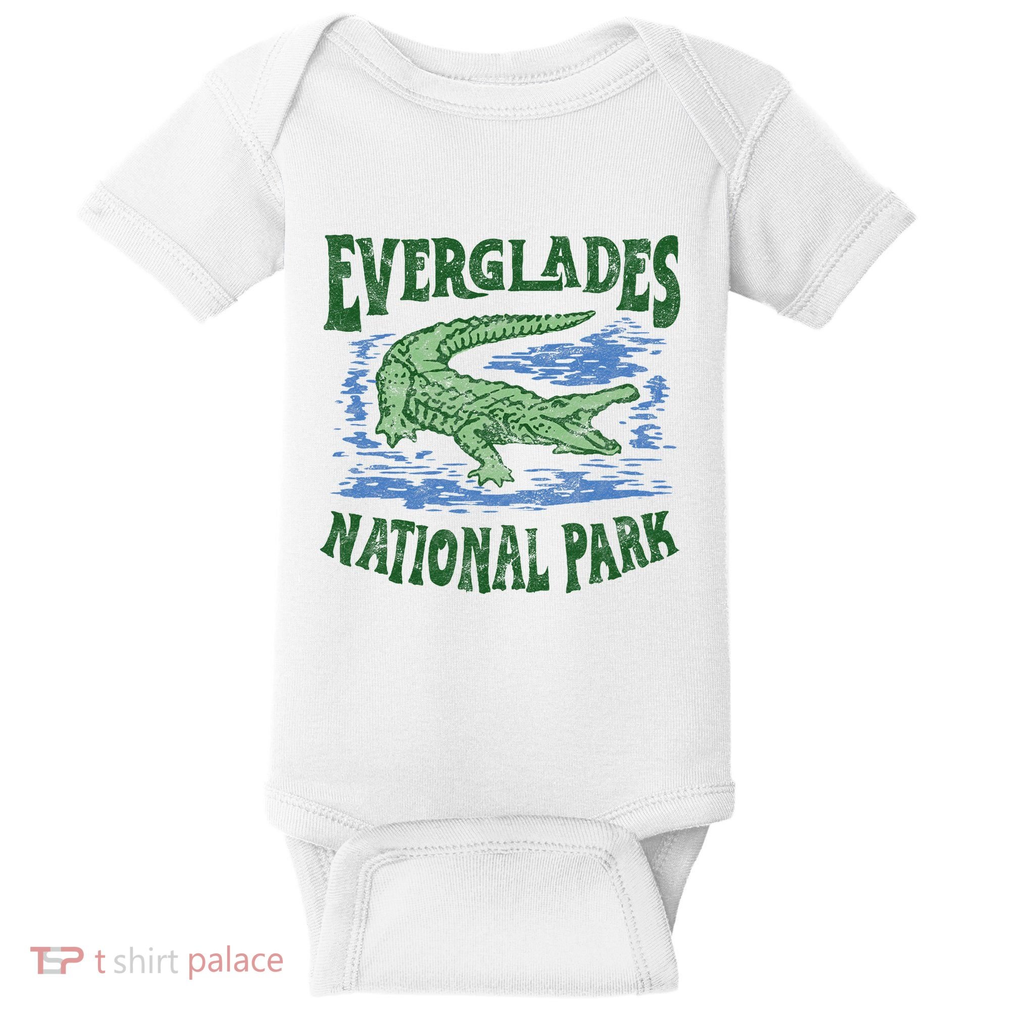 Everglades National Park Florida Retro Alligator Baby Bodysuit
