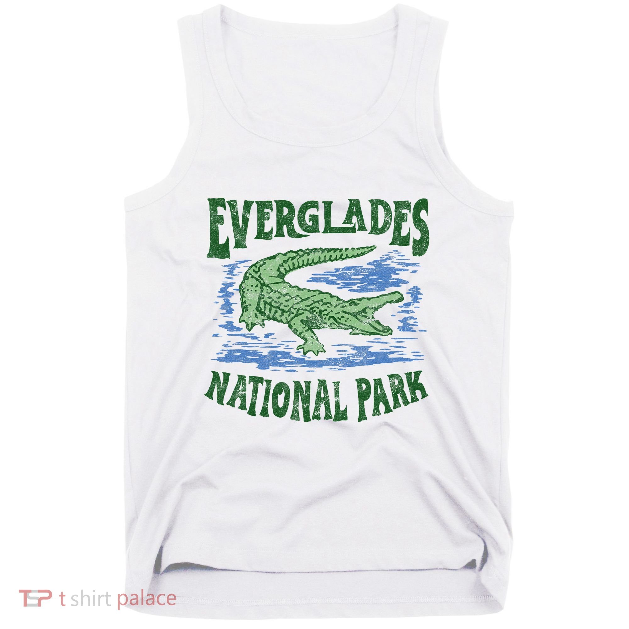Everglades National Park Florida Retro Alligator Tank Top