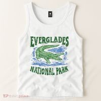 Everglades National Park Florida Retro Alligator Tank Top thumb 2