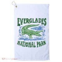 Everglades National Park Florida Retro Alligator Golf Towel thumb 0