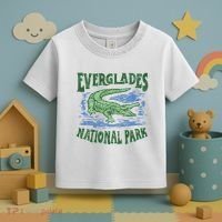Everglades National Park Florida Retro Alligator Toddler T-Shirt thumb 3