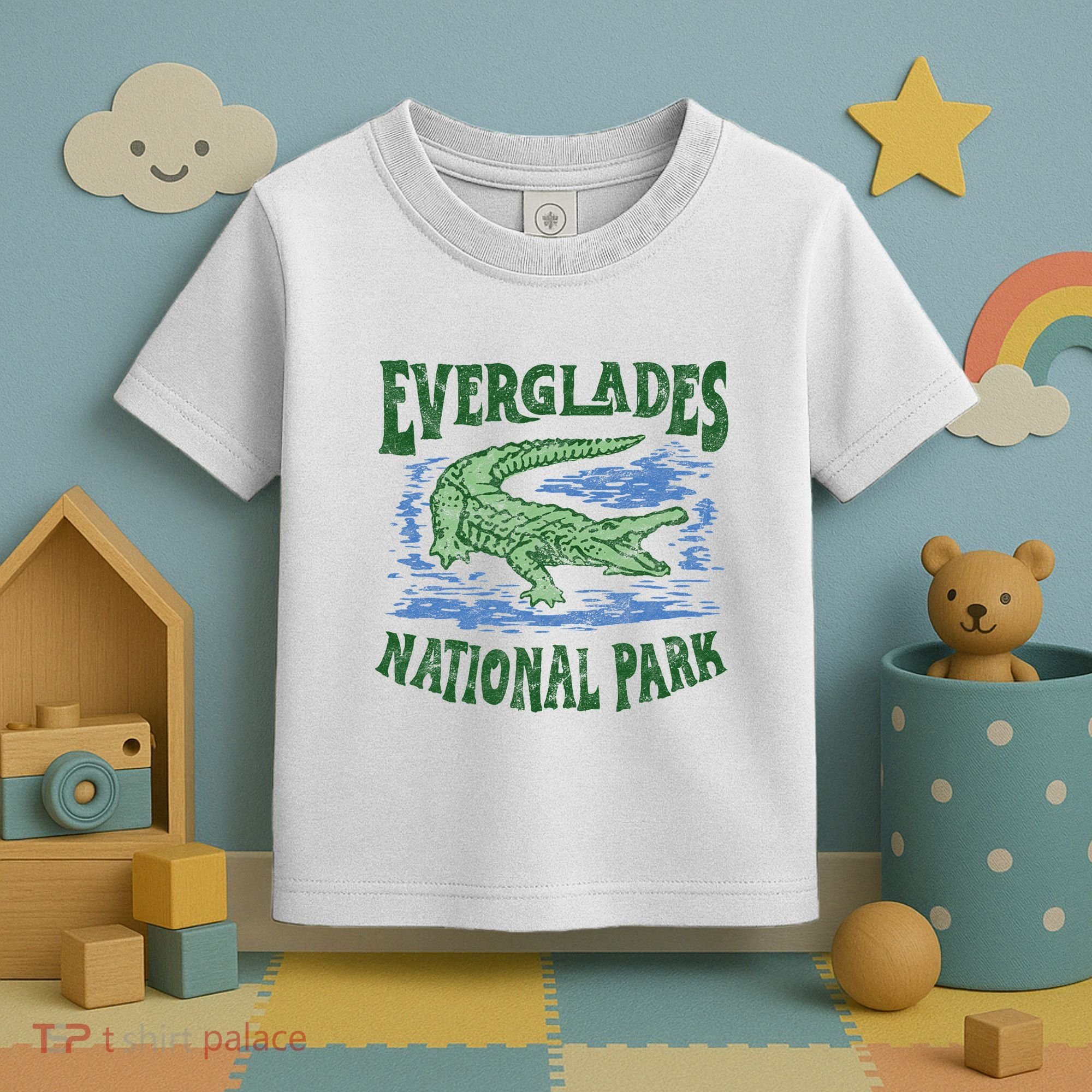 Everglades National Park Florida Retro Alligator Toddler T-Shirt