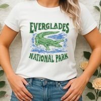 Everglades National Park Florida Retro Alligator Women's T-Shirt thumb 2
