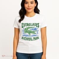 Everglades National Park Florida Retro Alligator Women's T-Shirt thumb 4
