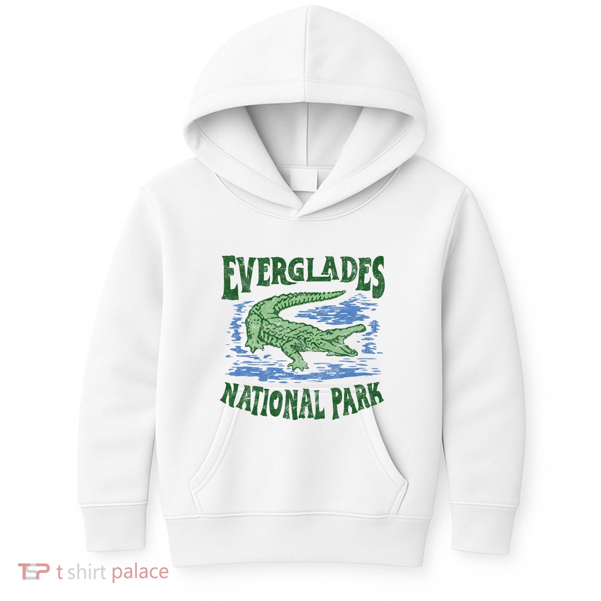 Everglades National Park Florida Retro Alligator Kids Hoodie