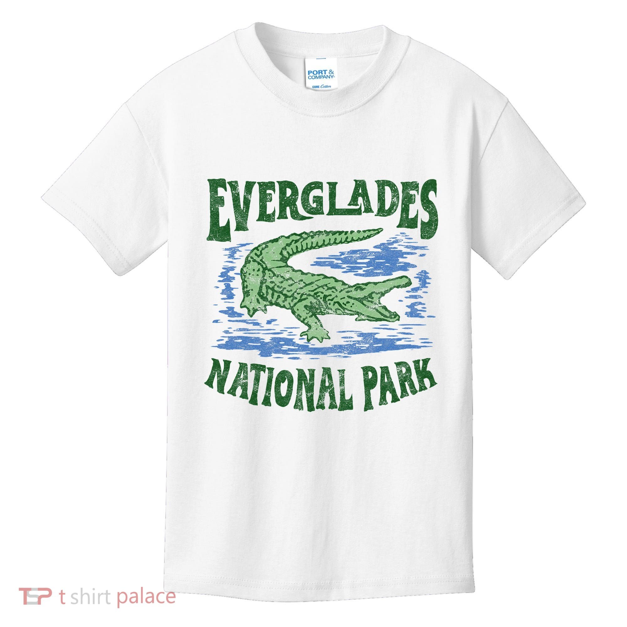 Everglades National Park Florida Retro Alligator Kids T-Shirt