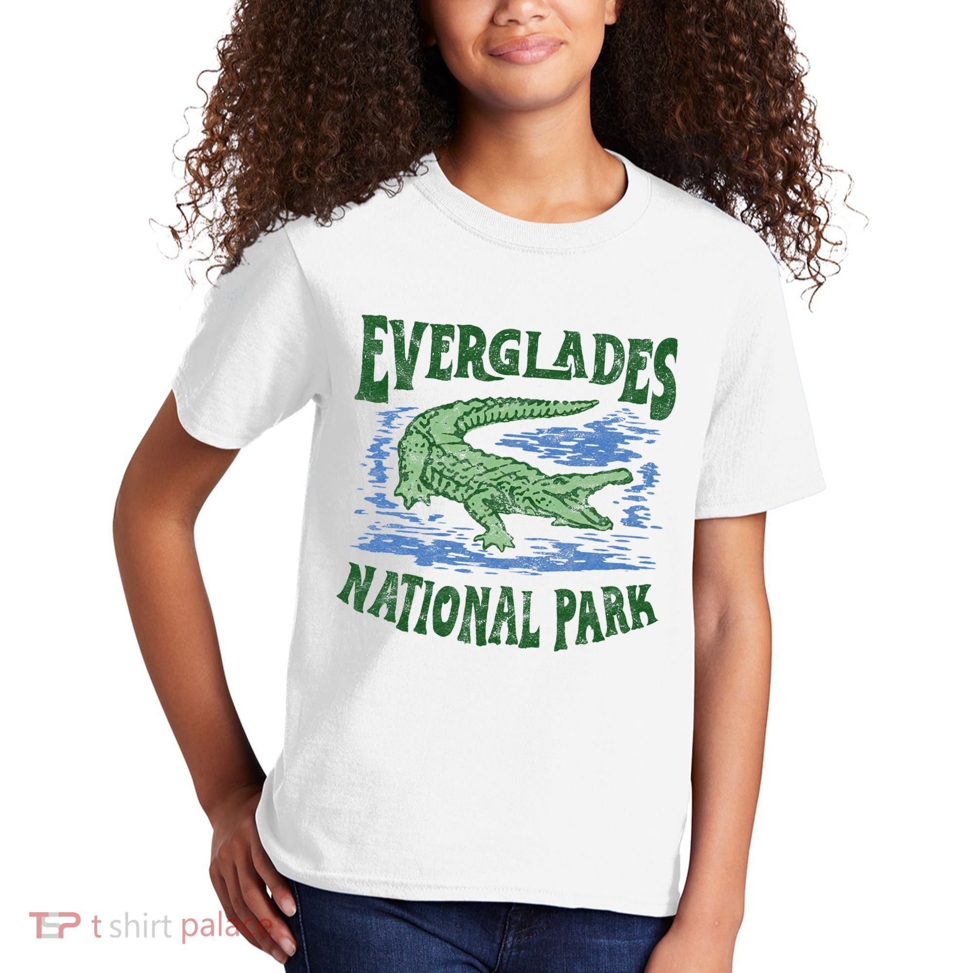 Everglades National Park Florida Retro Alligator Kids T-Shirt