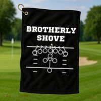 Eagles Nick Sirianni Brotherly Shove Golf Towel thumb 1