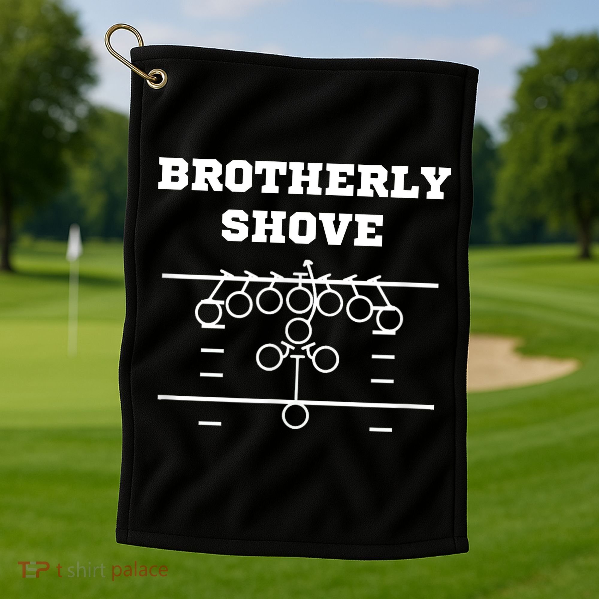Eagles Nick Sirianni Brotherly Shove Golf Towel