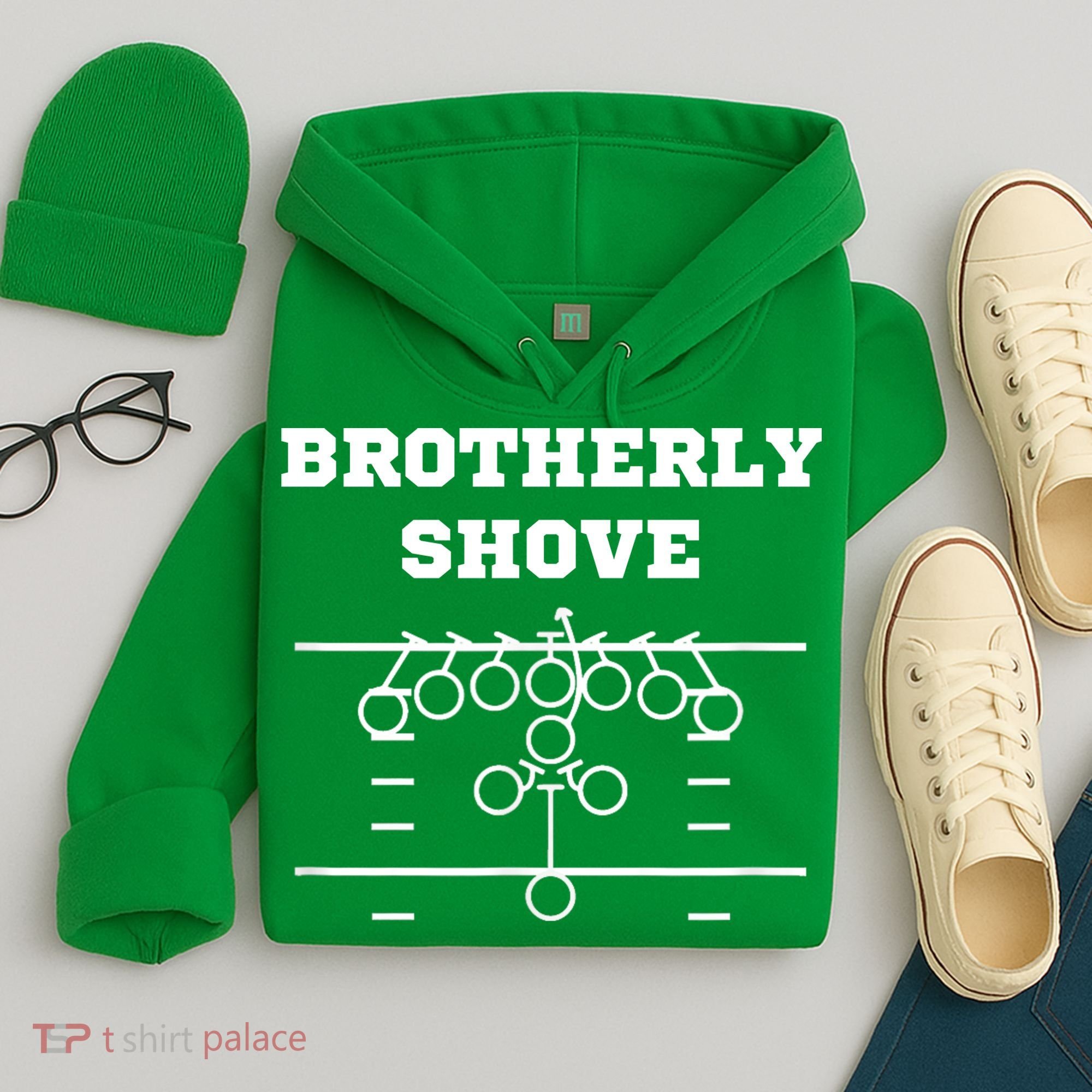 Eagles Nick Sirianni Brotherly Shove Hoodie
