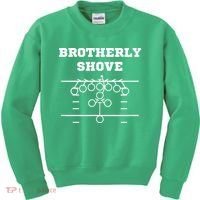 Eagles Nick Sirianni Brotherly Shove Kids Sweatshirt thumb 0