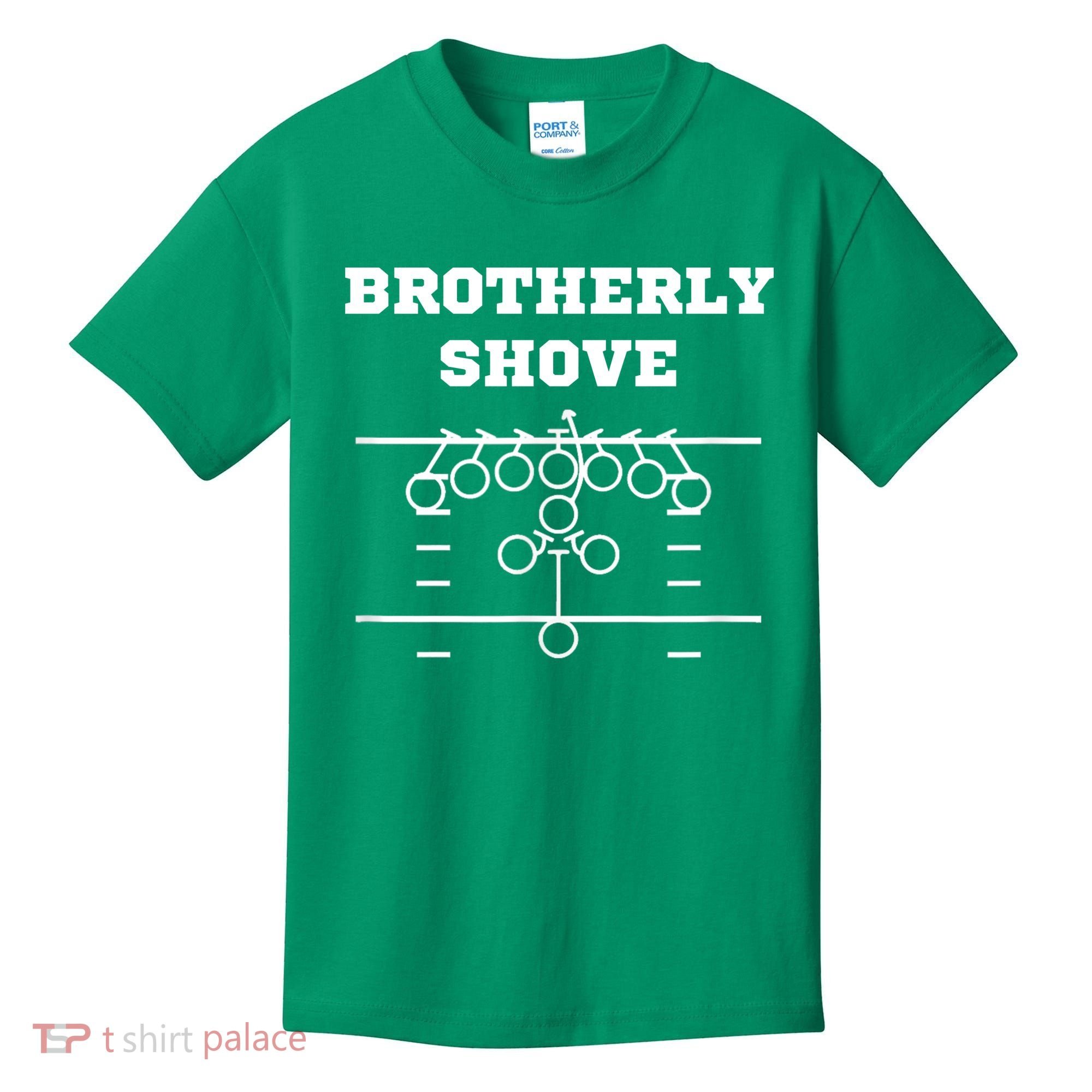 Eagles Nick Sirianni Brotherly Shove Kids T-Shirt