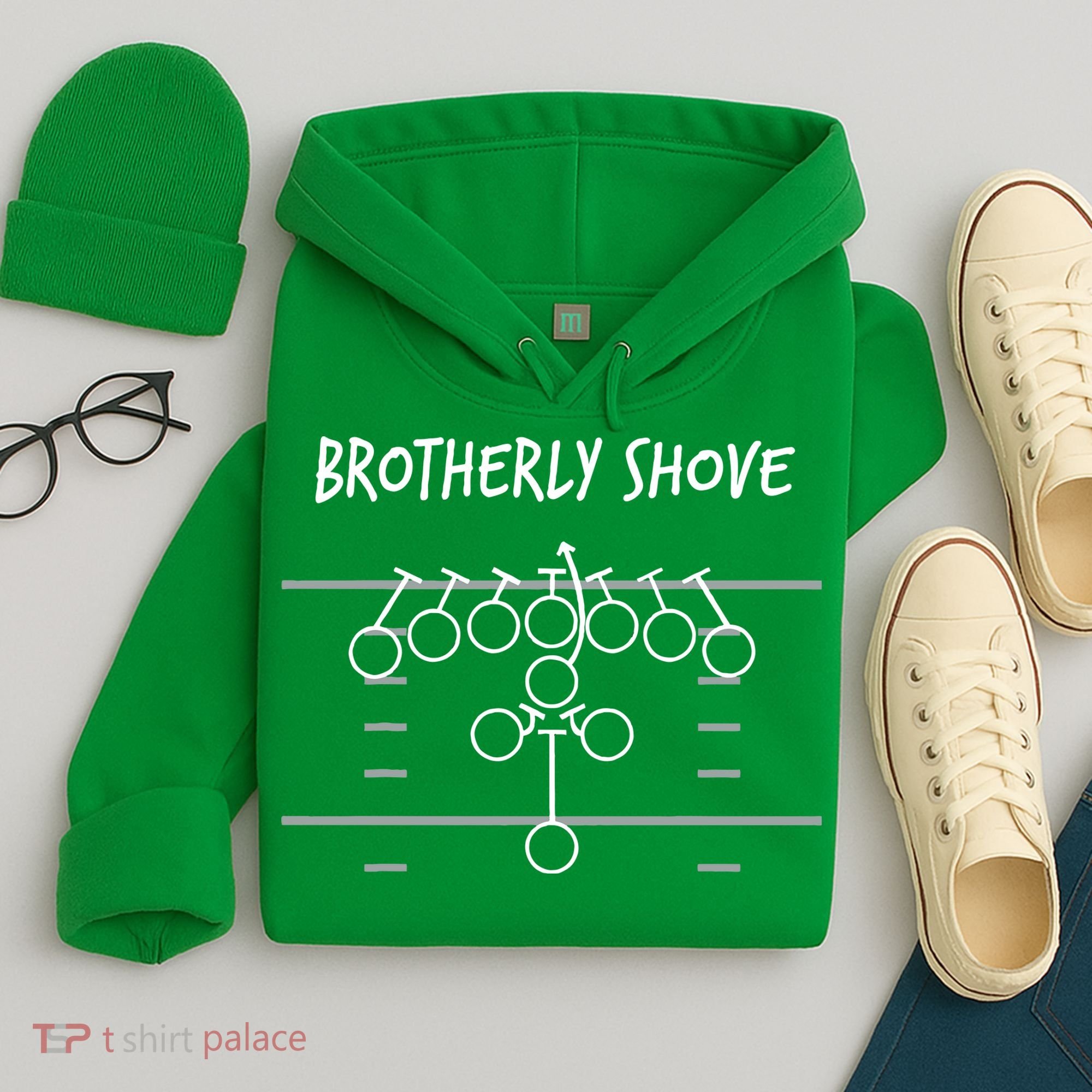 Eagles Nick Sirianni Brotherly Shove Hoodie