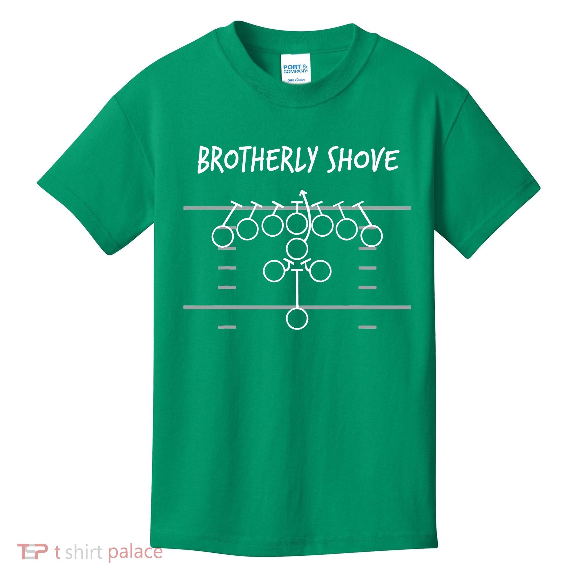 Eagles Nick Sirianni Brotherly Shove Kids T-Shirt